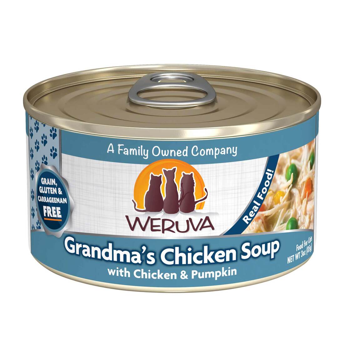 Weruva Classic Natural Wet Cat Food, Grandma's Chicken Soup with Chicken & Pumpkin, 3 Ounces