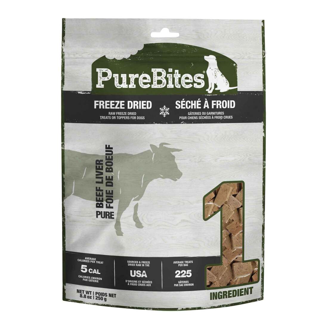 PureBites Freeze Dried Dog Treats, Beef Liver, 8.8 Ounces