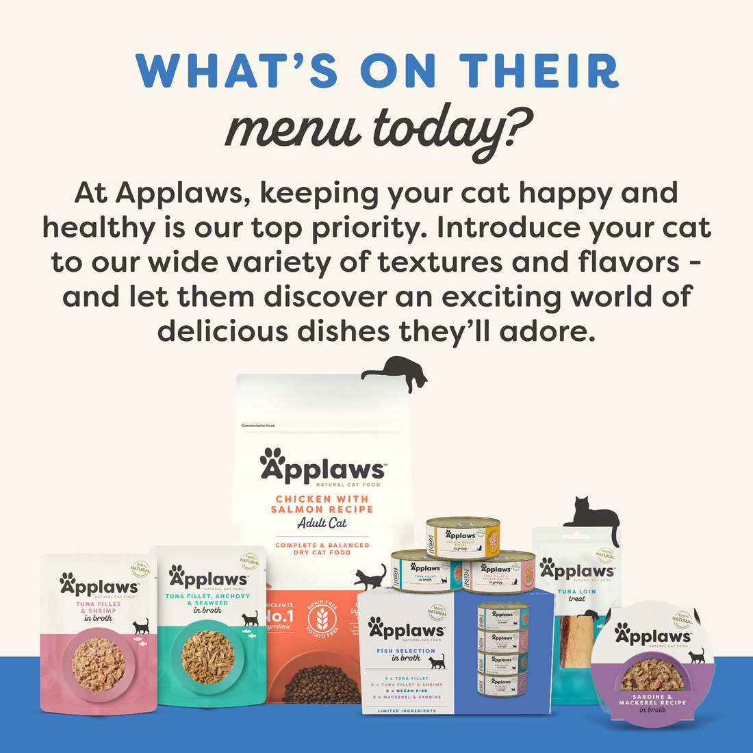 Applaws Natural Wet Cat Food, Fish Variety Pack, (16) 2.47 Ounce Cans