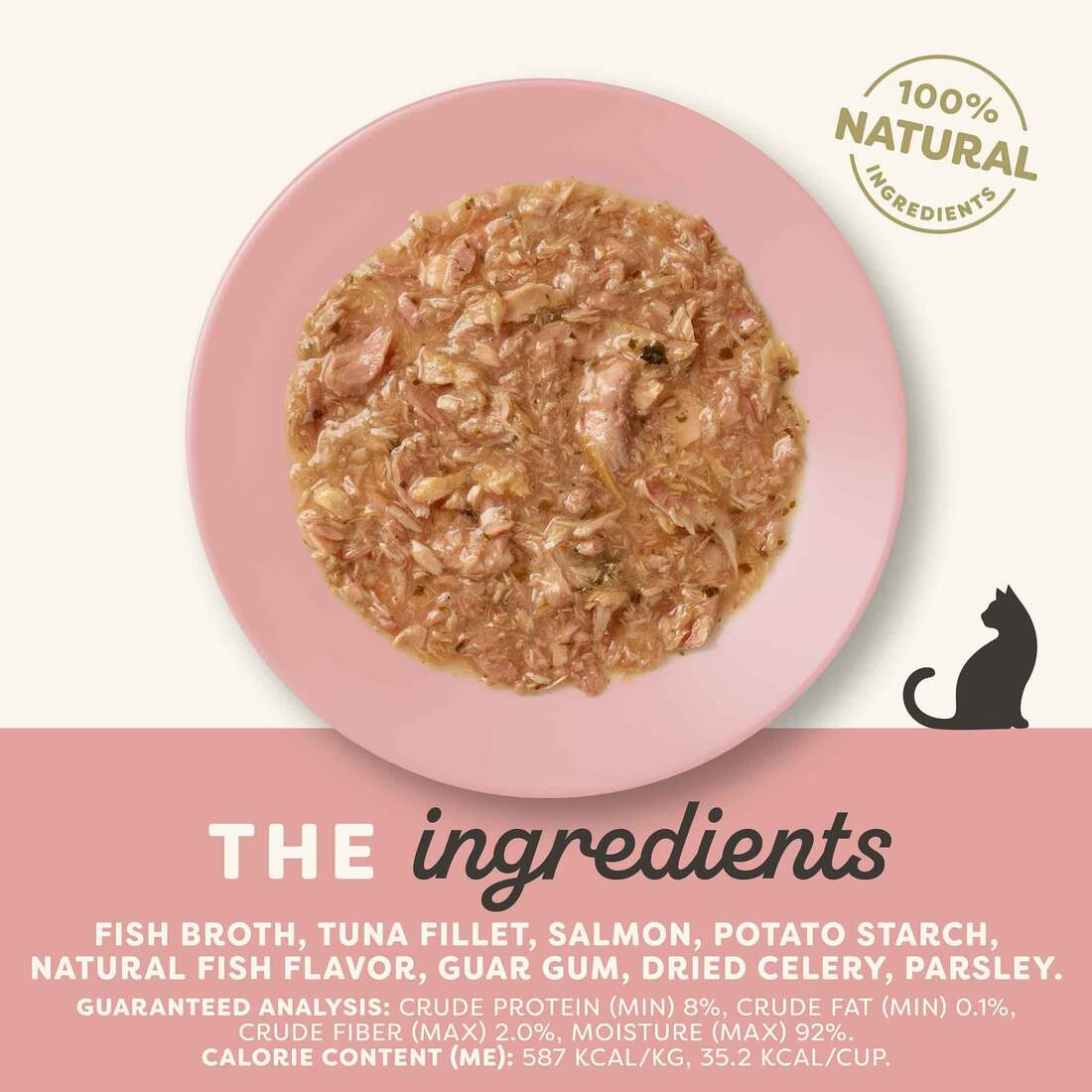 Applaws Natural Wet Cat Food, Tuna Filet and Salmon Recipe in Gravy, 2.12 Ounces