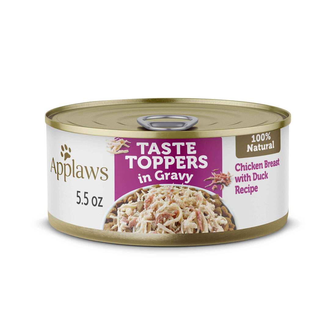 Applaws Taste Toppers Natural Wet Dog Food, Chicken Breast with Duck in Gravy, 5.5 Ounce Can