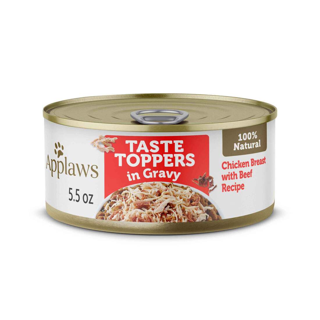 Applaws Taste Toppers Natural Wet Dog Food, Chicken Breast with Beef in Gravy, 5.5 Ounce Can