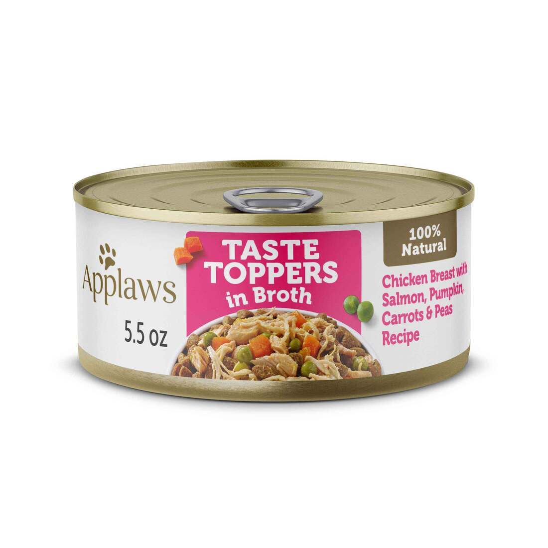 Applaws Taste Toppers Natural Wet Dog Food, Chicken Breast with Salmon & Vegetables in Broth, 5.5 Ou