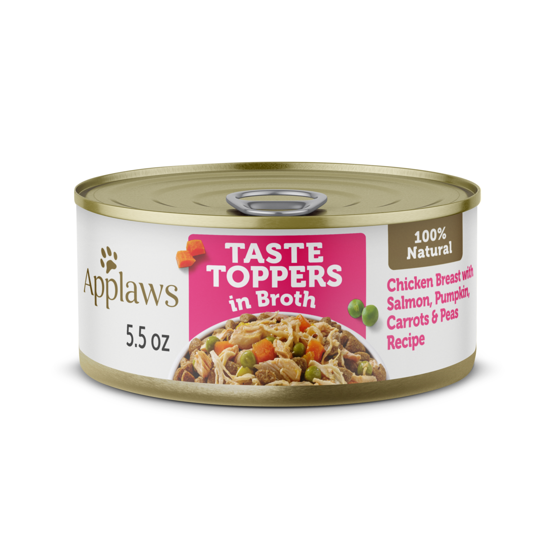 Applaws Taste Toppers Natural Wet Dog Food, Chicken Breast with Salmon & Vegetables in Broth, 5.5 Ou