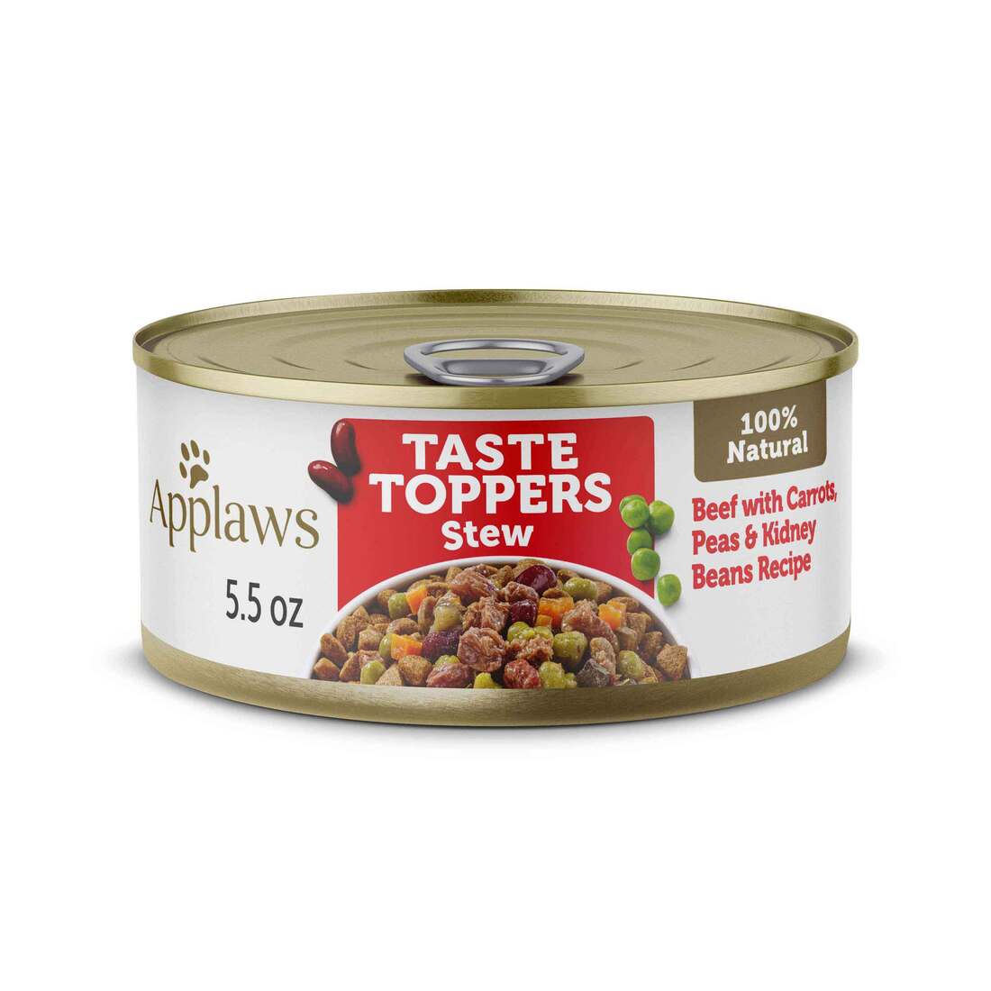 Applaws Taste Toppers Natural Wet Dog Food, Beef Stew with Carrots, Peas and Kidney Beans, 5.5 Ounce