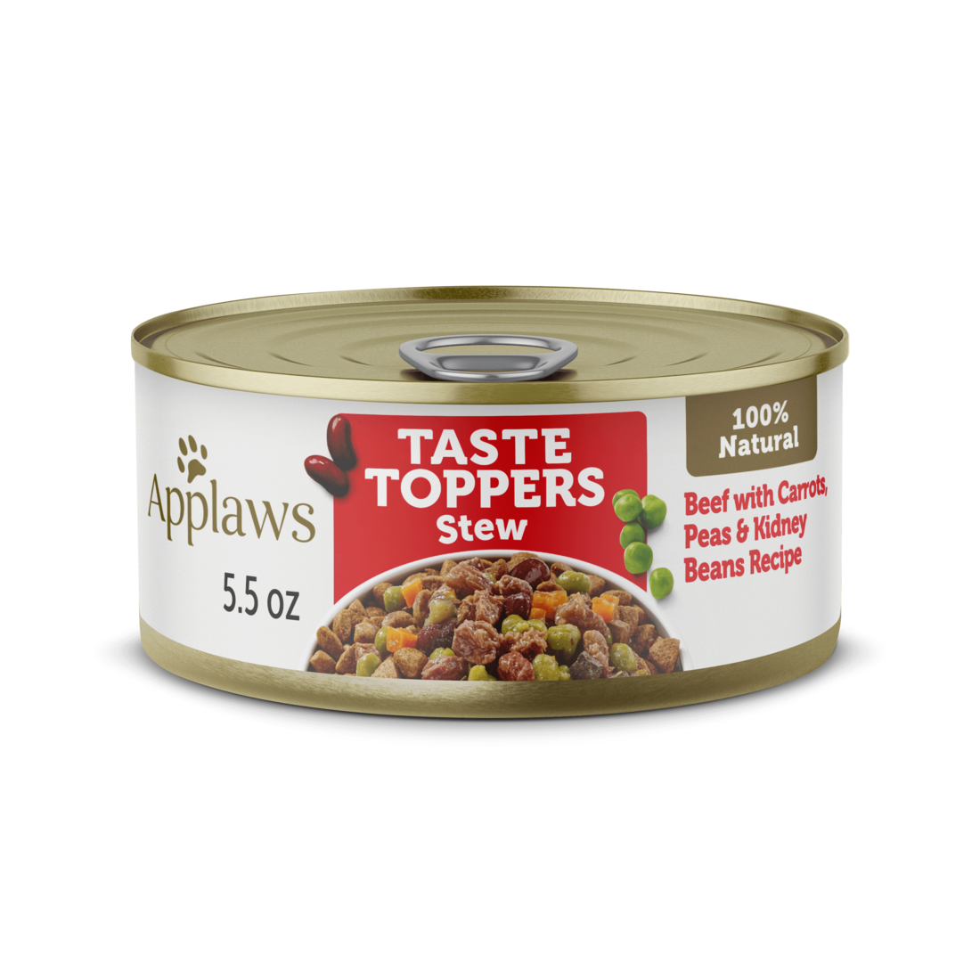 Applaws Taste Toppers Natural Wet Dog Food, Beef Stew with Carrots, Peas and Kidney Beans, 5.5 Ounce