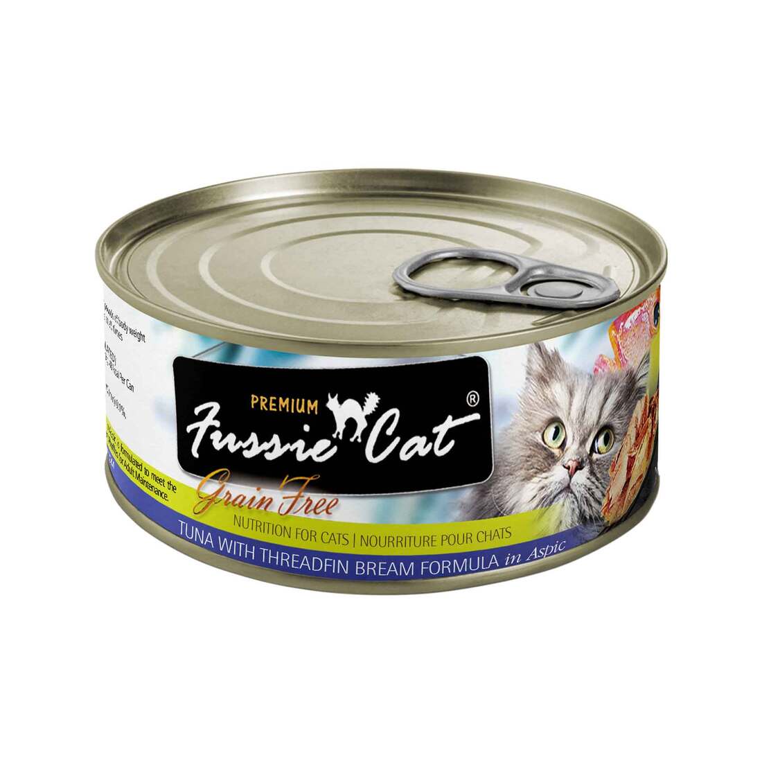 Fussie Cat Premium Natural Wet Cat Food, Grain Free Tuna with Threadfin Beam, 2.82 Ounces