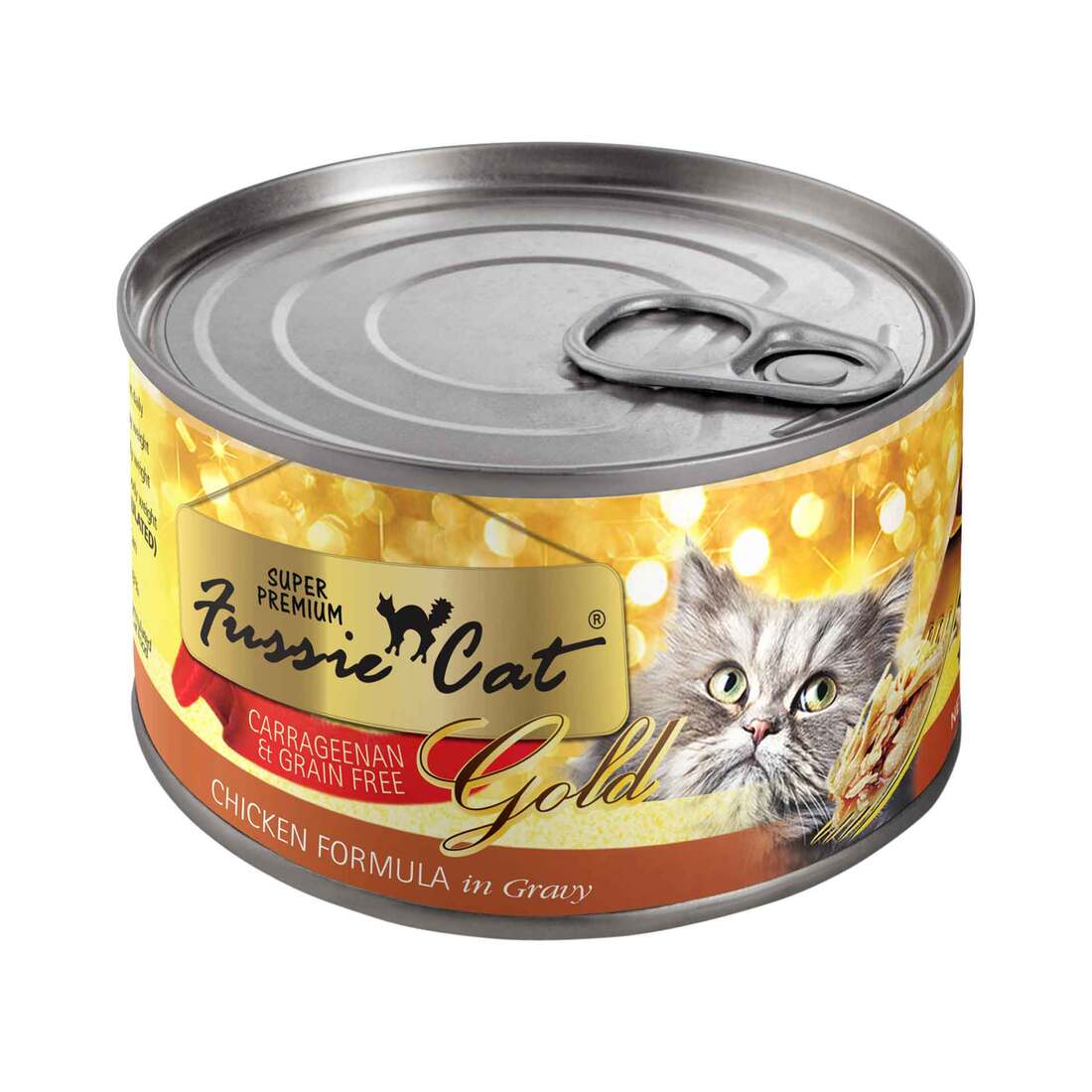 Fussie Cat Super Premium Natural Wet Cat Food, Grain Free Chicken With Gravy, 5.5 Ounces