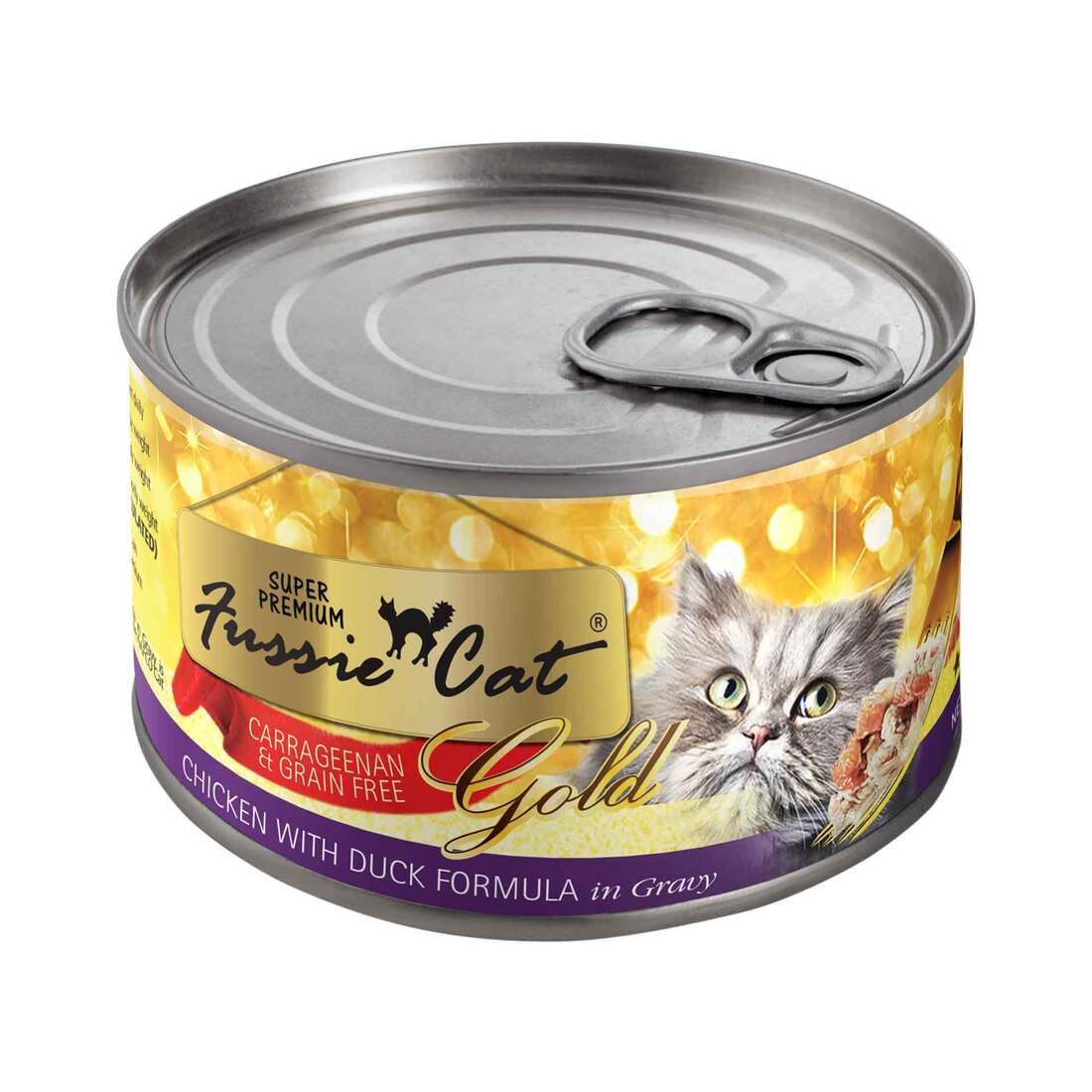 Fussie Cat Super Premium Natural Wet Cat Food, Grain Free Duck Chunky, 5.5 Ounces