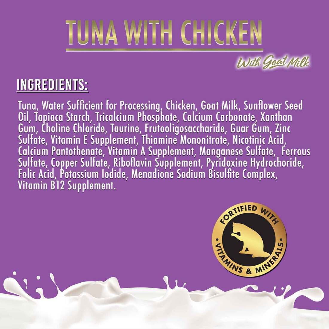 Fussie Cat Premium Wet Cat Food, Tuna with Chicken Formula in Goat Milk Gravy, 2.47 Ounces