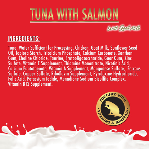 Fussie Cat Premium Wet Cat Food, Tuna with Salmon Formula in Goat Milk Gravy, 2.47 Ounces