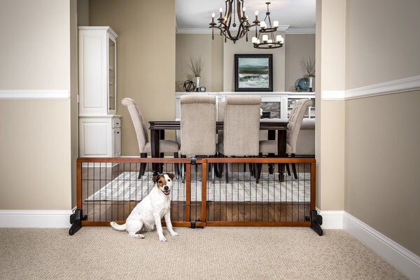 Carlson Pet Products Freestanding  Wood Gate, 40-70" Wide