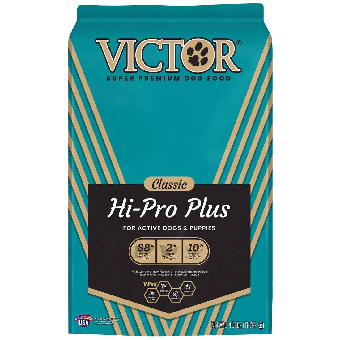 VICTOR Classic Hi-Pro Plus, Dry Dog Food, 40 Pounds