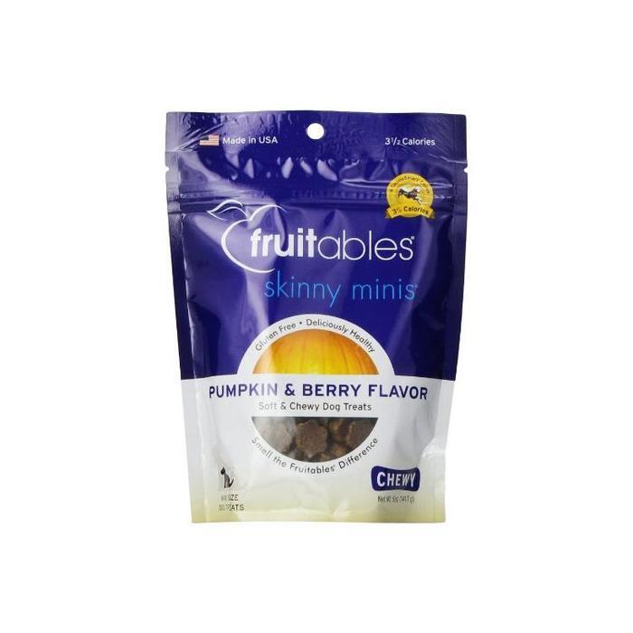 Fruitables Skinny Minis Pumpkin & Berry Flavor Soft & Chewy Dog Treats, 5 Oucnes