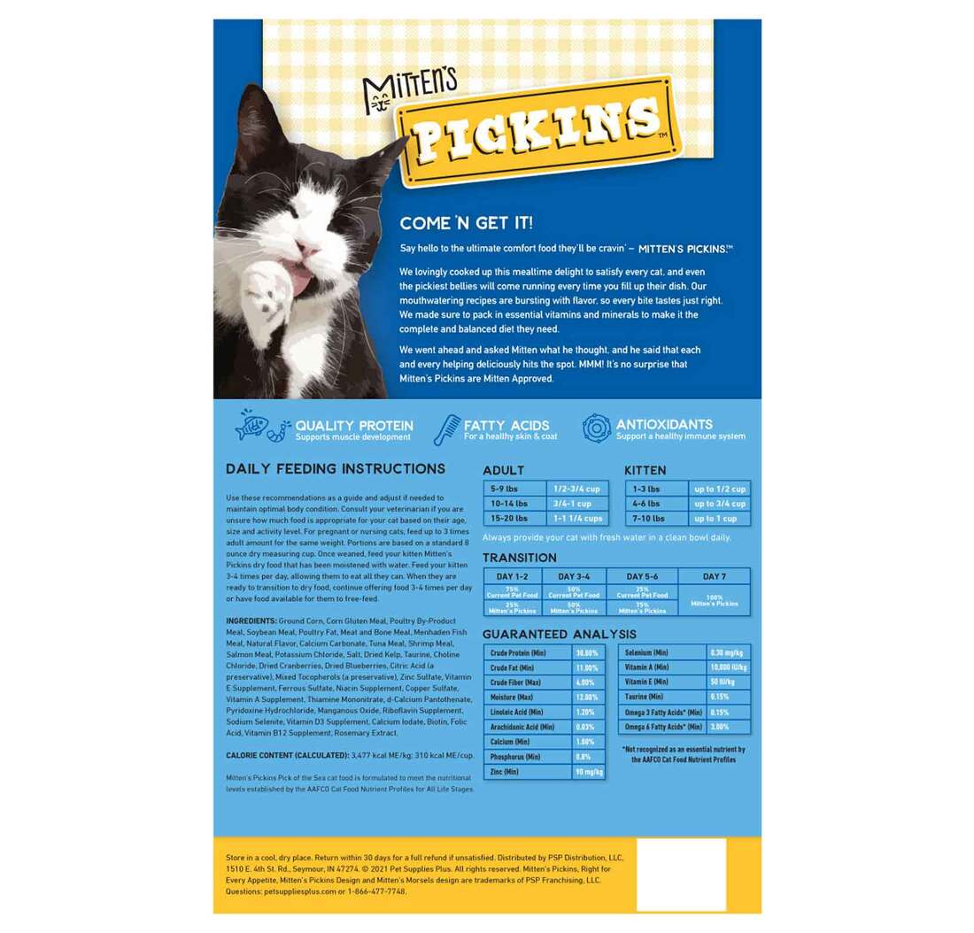 Mitten's Pickins Pick of the Sea Dry Cat Food, 22 Pounds
